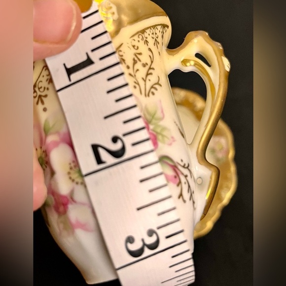 Bridgerton Floral Espresso Chocolate Demitasse Teacup Saucer Set Victorian Cup - Picture 7 of 17